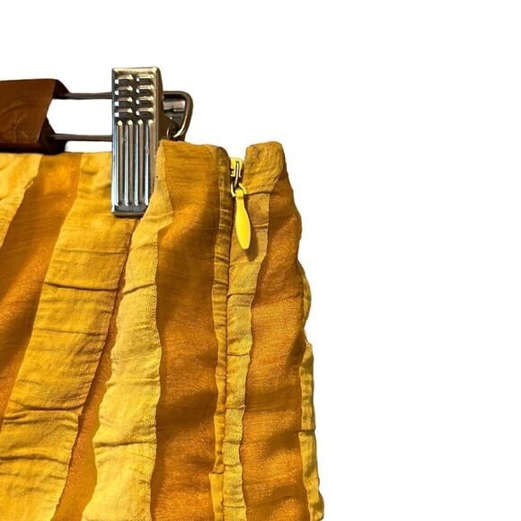 Yellow Striped Strapless Dress Cocktail Party Wedding Guest Occasion - Picture 2 of 5